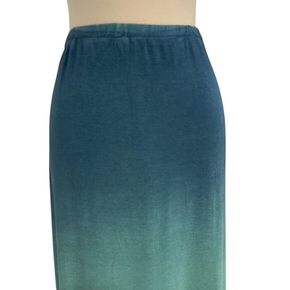 Laila Jayde Blue Ombre Maxi Skirt Side Slit Large Boho Soft Stretch Resortwear - Picture 5 of 11